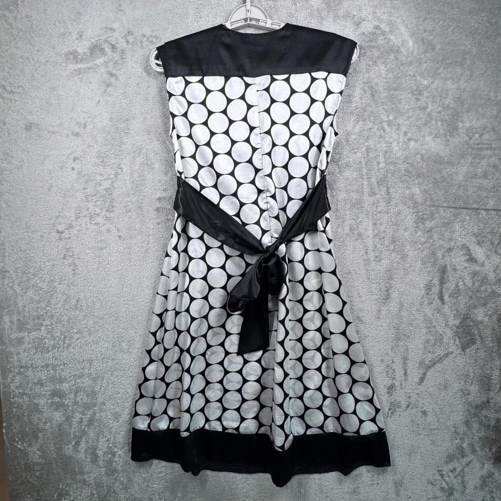 IZ Byer California Dress Womens 4 Sleeveless Polka Dot Fit Flare‎ Retro Pin Up